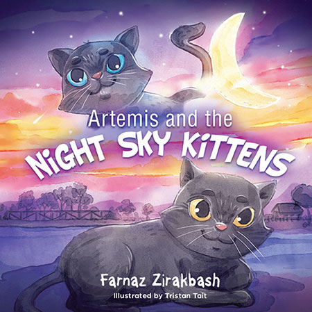 Artemis and the Night Sky Kittens by Farnaz Zirakbash